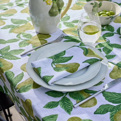 Pear Tree Green Napkin Set 4