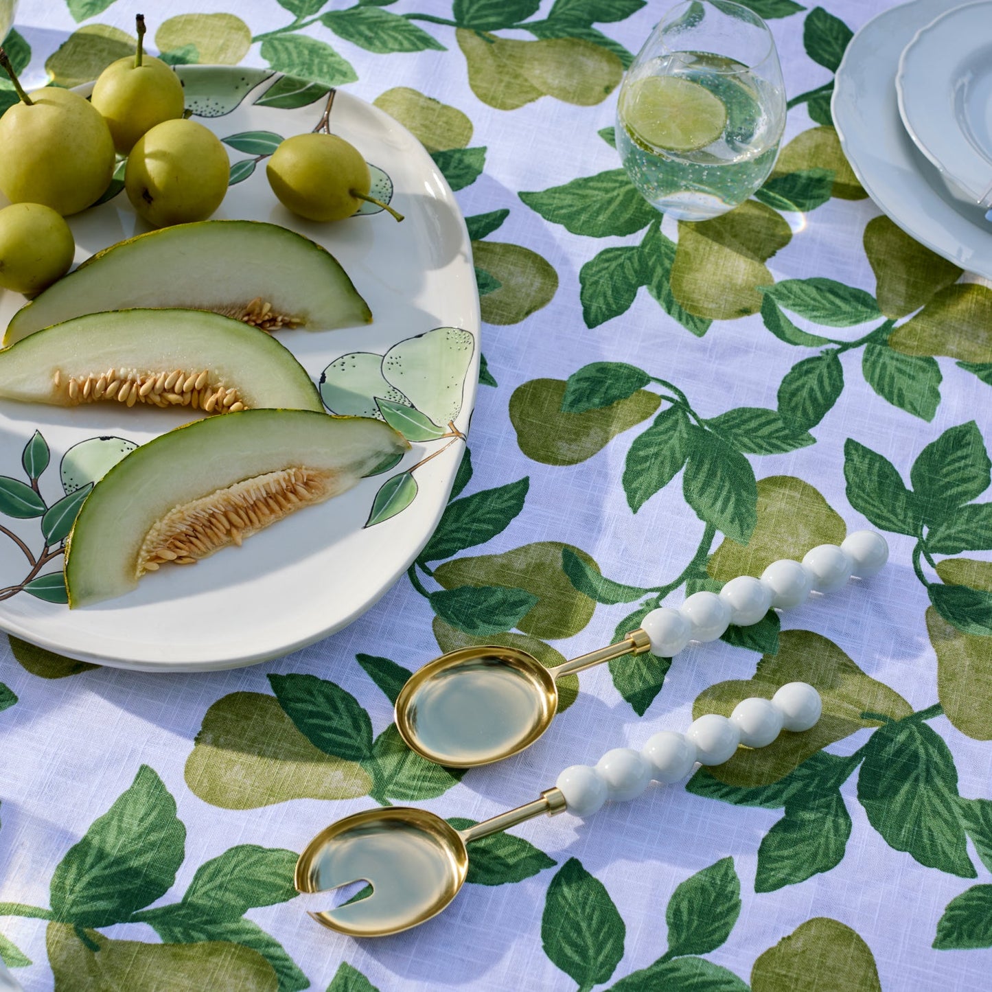 Bauble White Salad Server Set 2