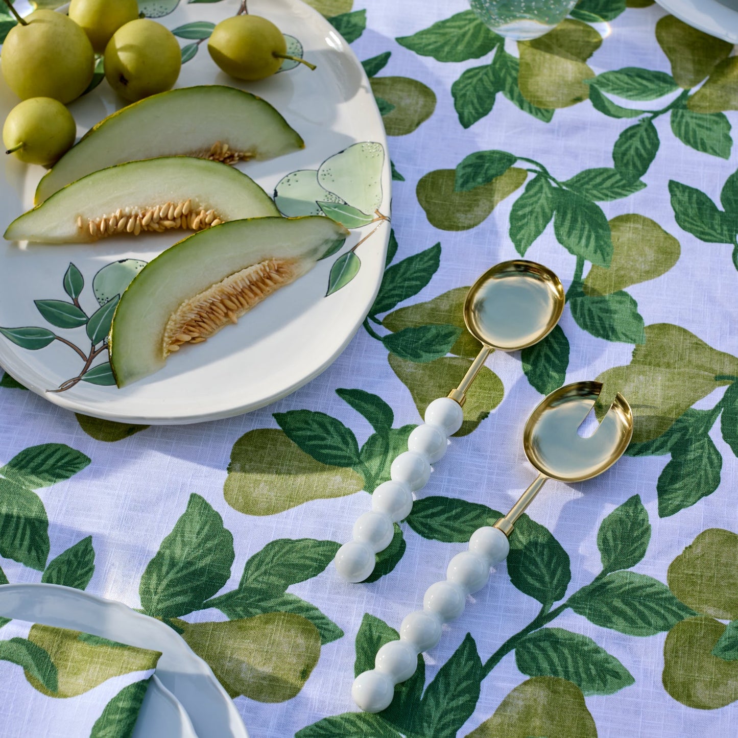 Bauble White Salad Server Set 2