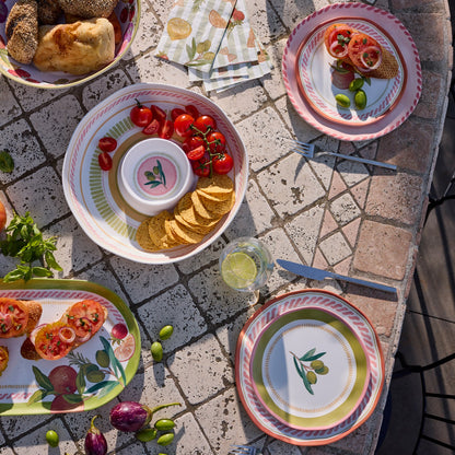 Fiesta Melamine Chip Dip Platter