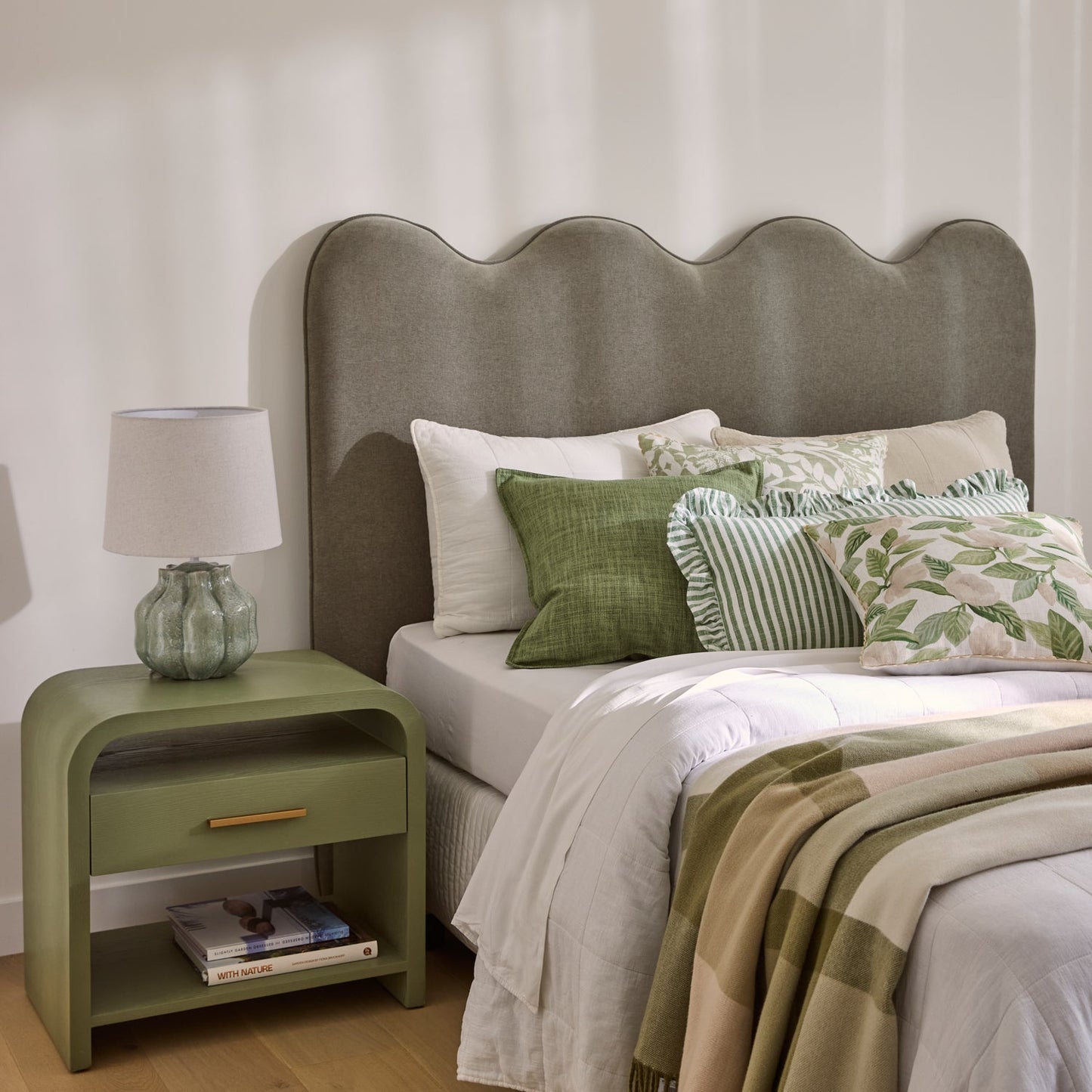 Verity Green Bedside Table