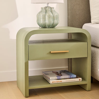 Verity Green Bedside Table