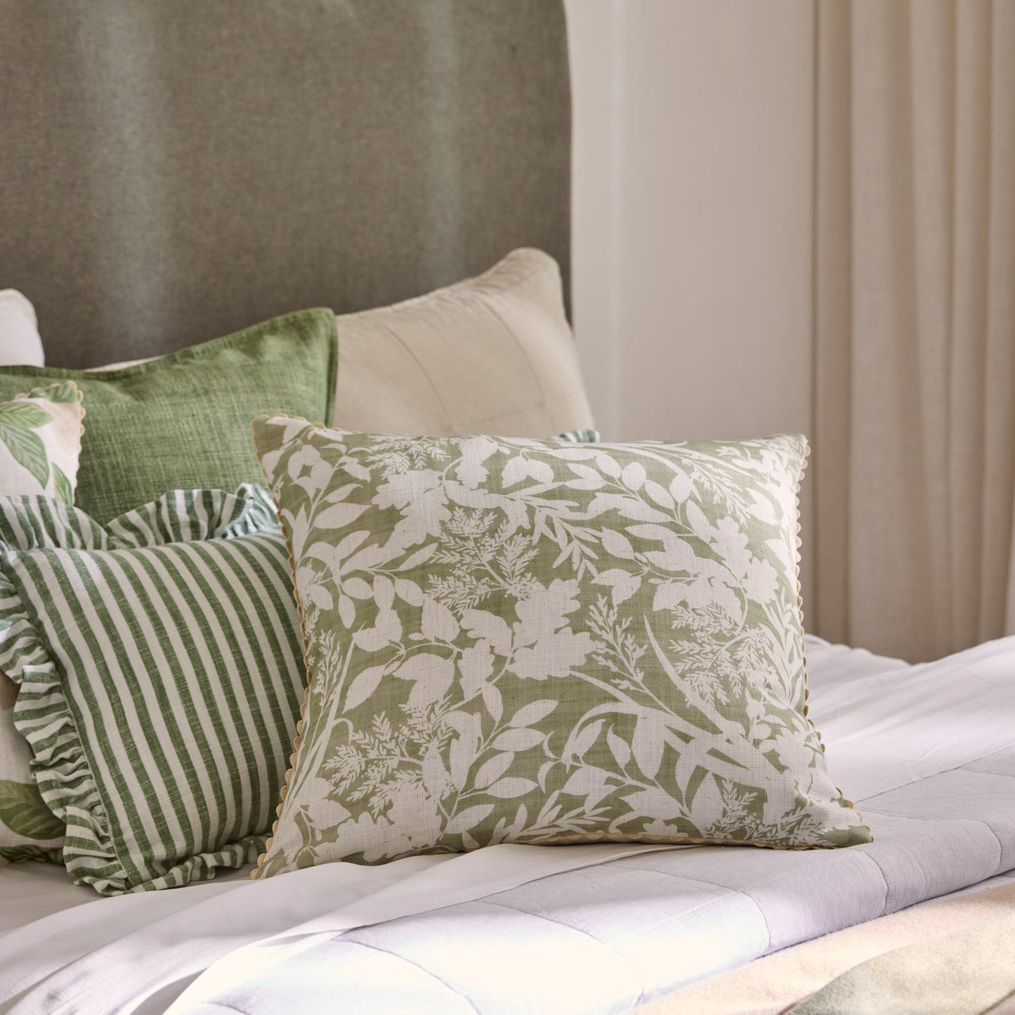 Harlow Green Cushion