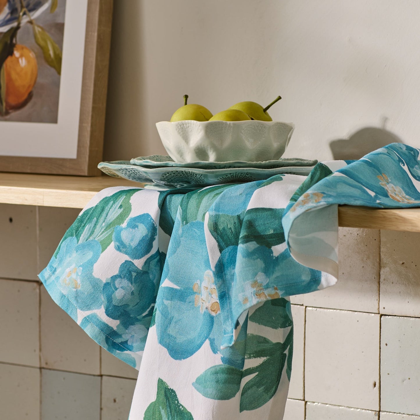 Ariana Teal Single Teatowel