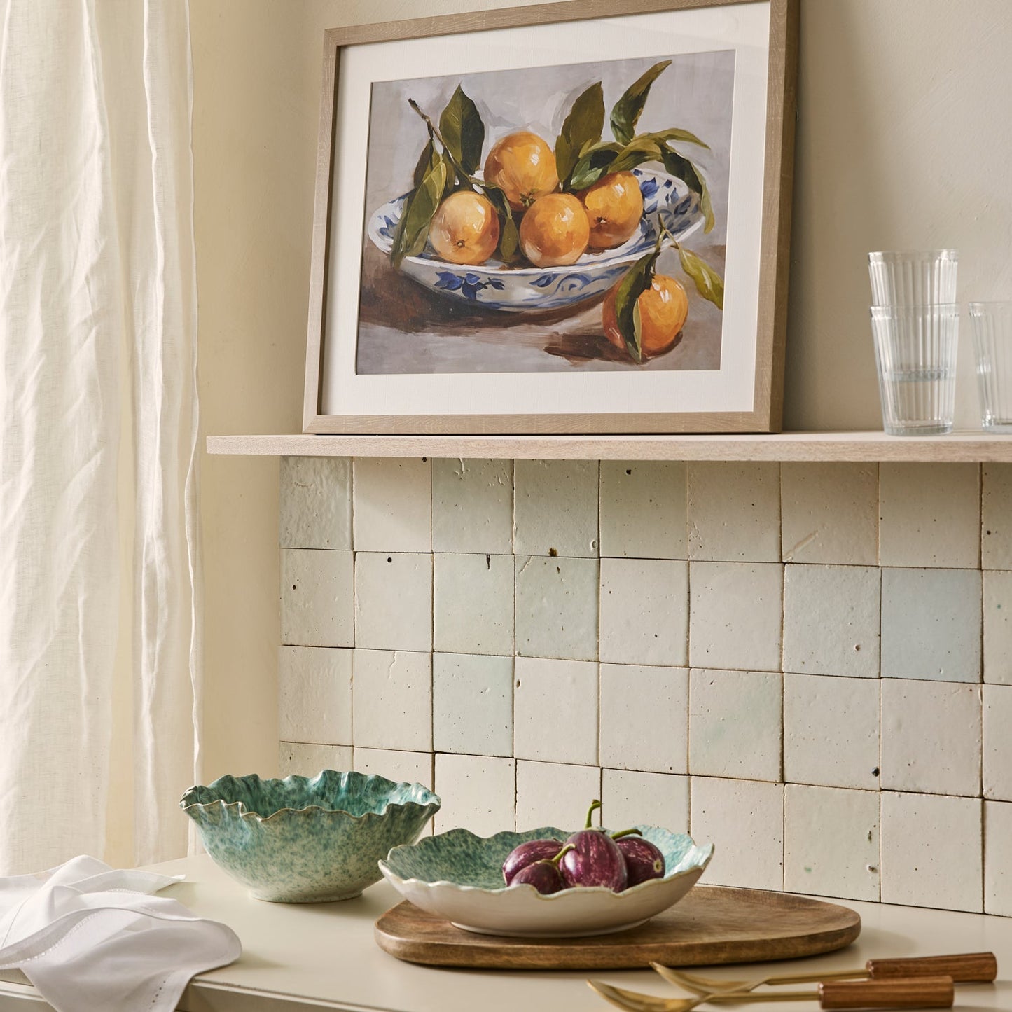 Orange Bowl Still Life Framed Print