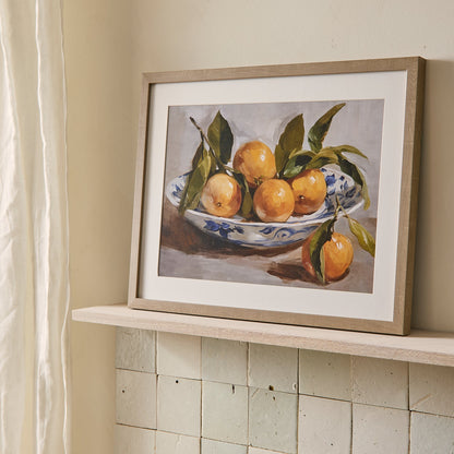 Orange Bowl Still Life Framed Print
