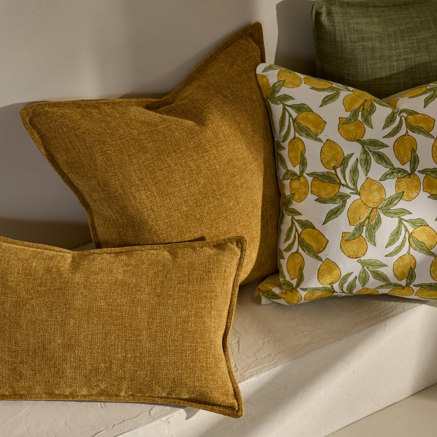 Theo Ochre Cushion 50Cm