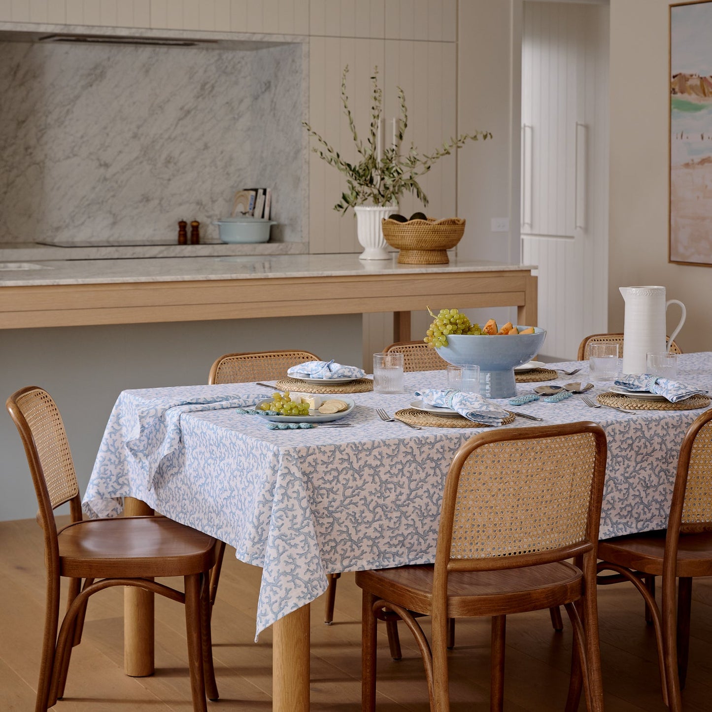 Hayman Blue Tablecloth