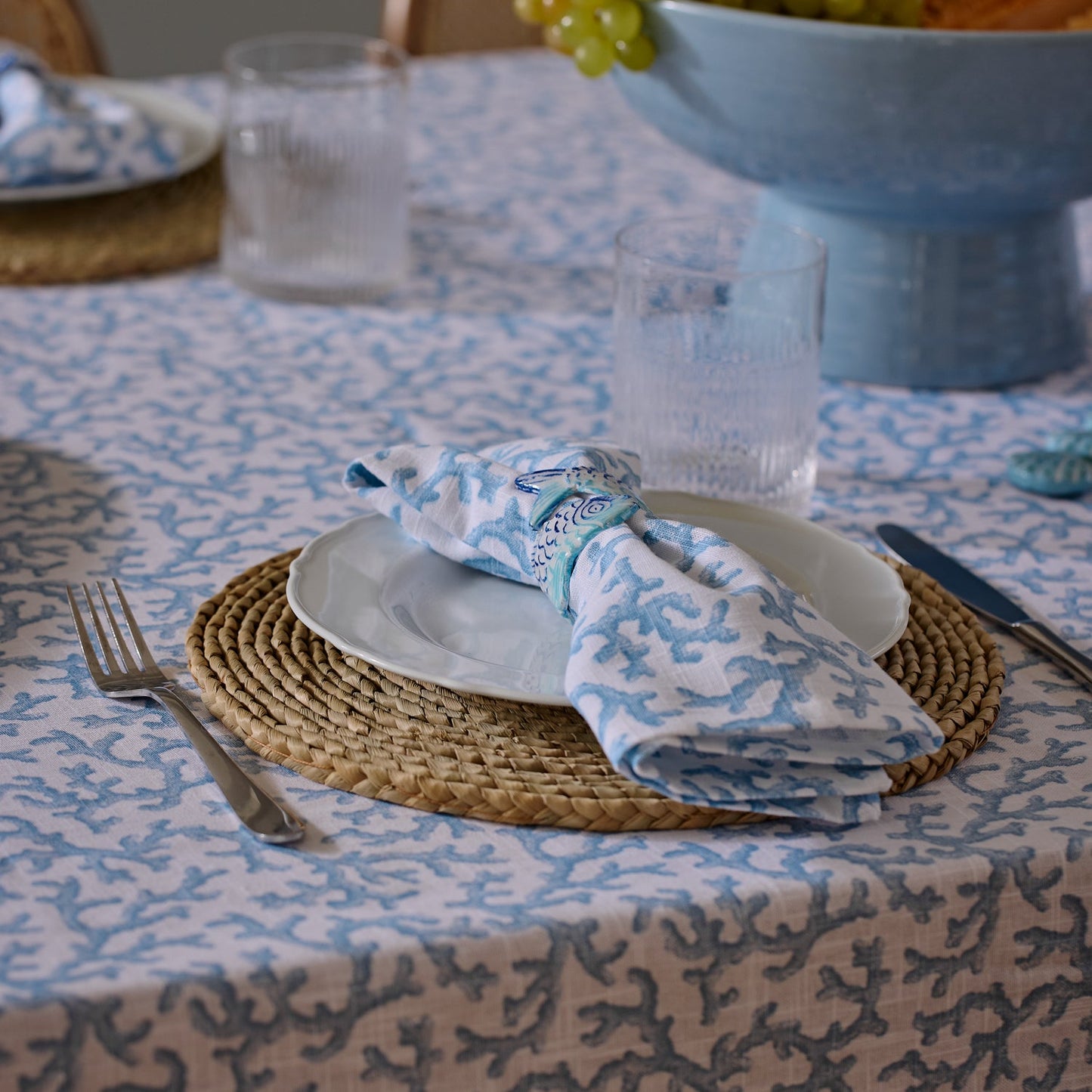 Hayman Blue Napkin Set 4