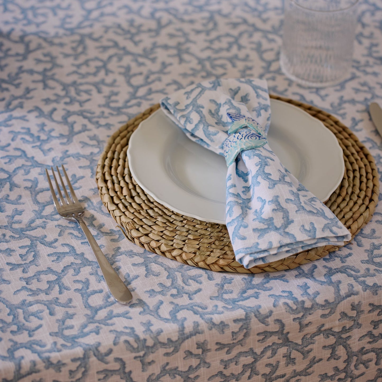 Hayman Blue Tablecloth