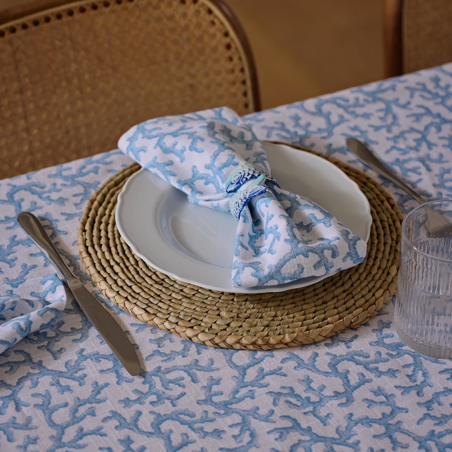 Hayman Blue Tablecloth