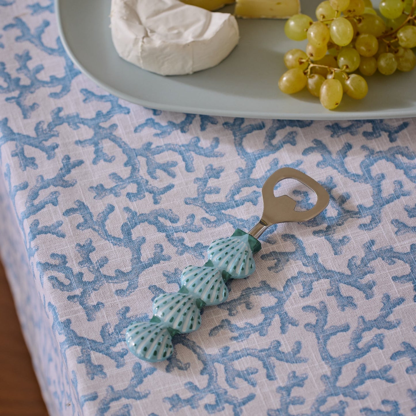 Scallop Blue Bottle Opener