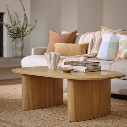 Carmine Oak Veneer Coffee Table