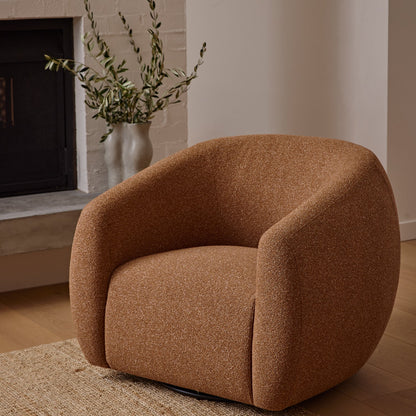 Casa Rust Textured Swivel Chair