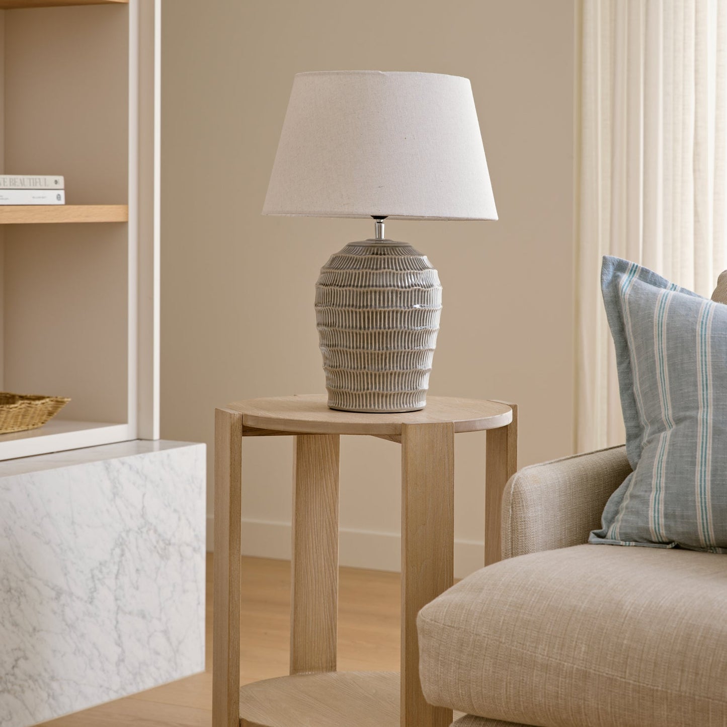 Nautilus Light Blue Lamp