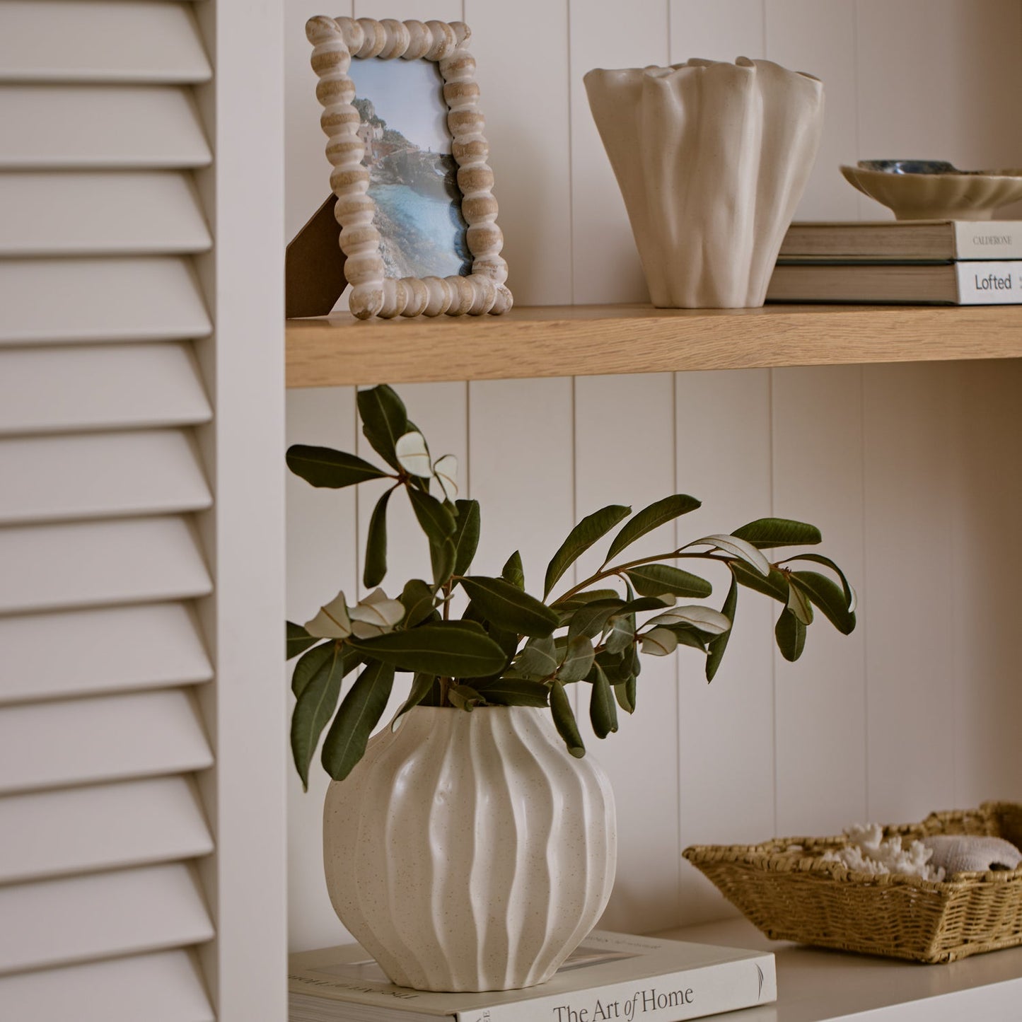 Ripple Cream Vase