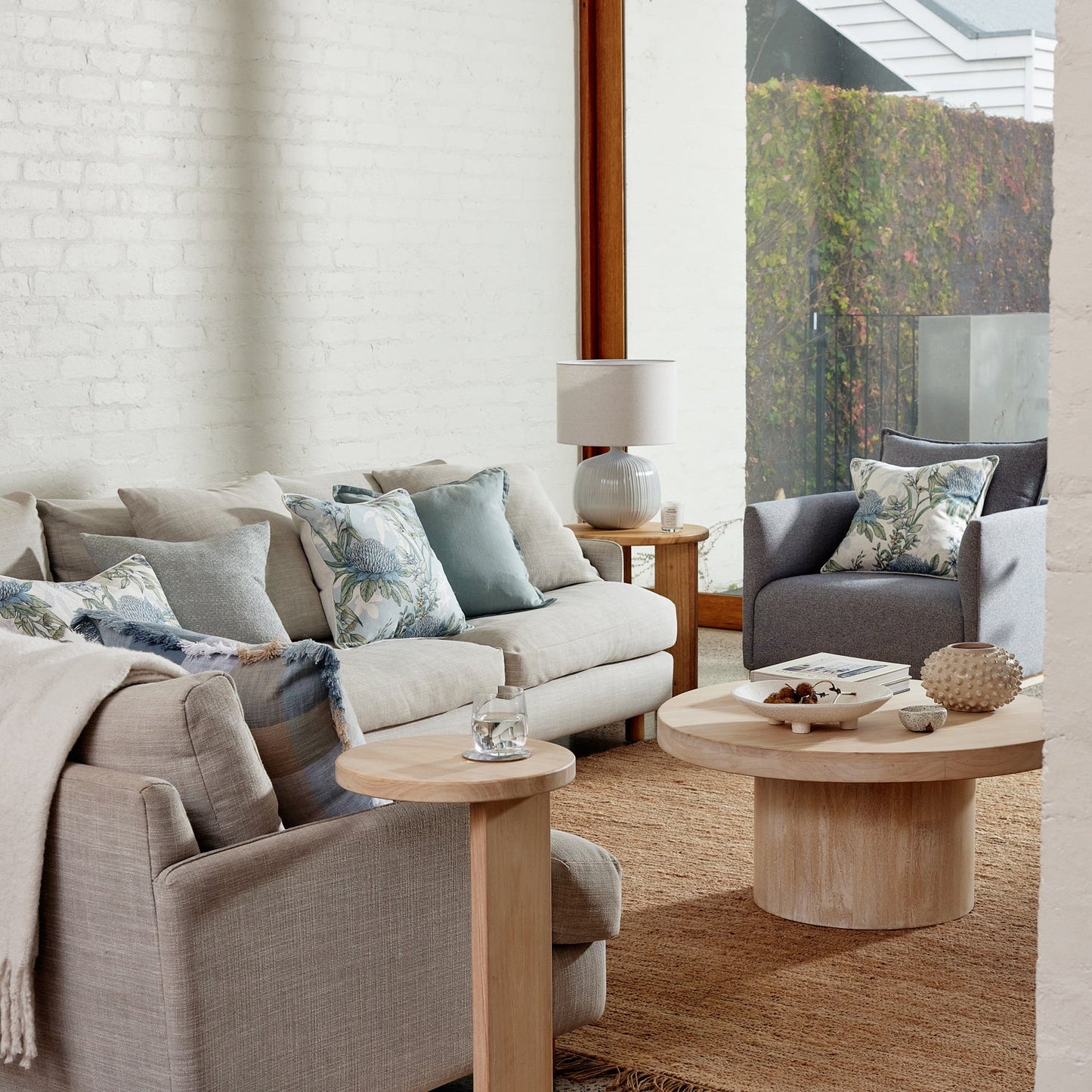 Glenelg Light Blue Lamp