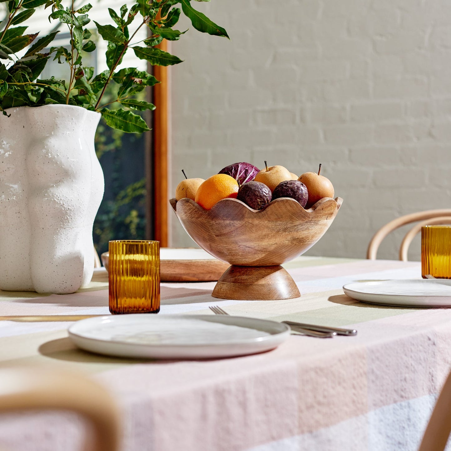 Luca Scalloped Pedestal Bowl