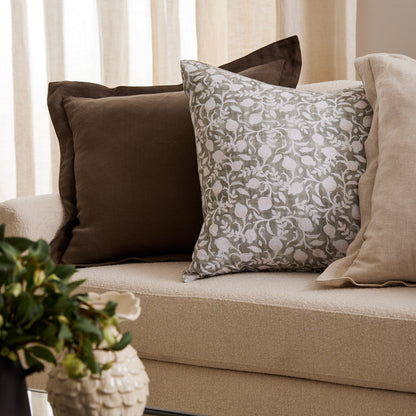 Riley Olive Linen Cushion