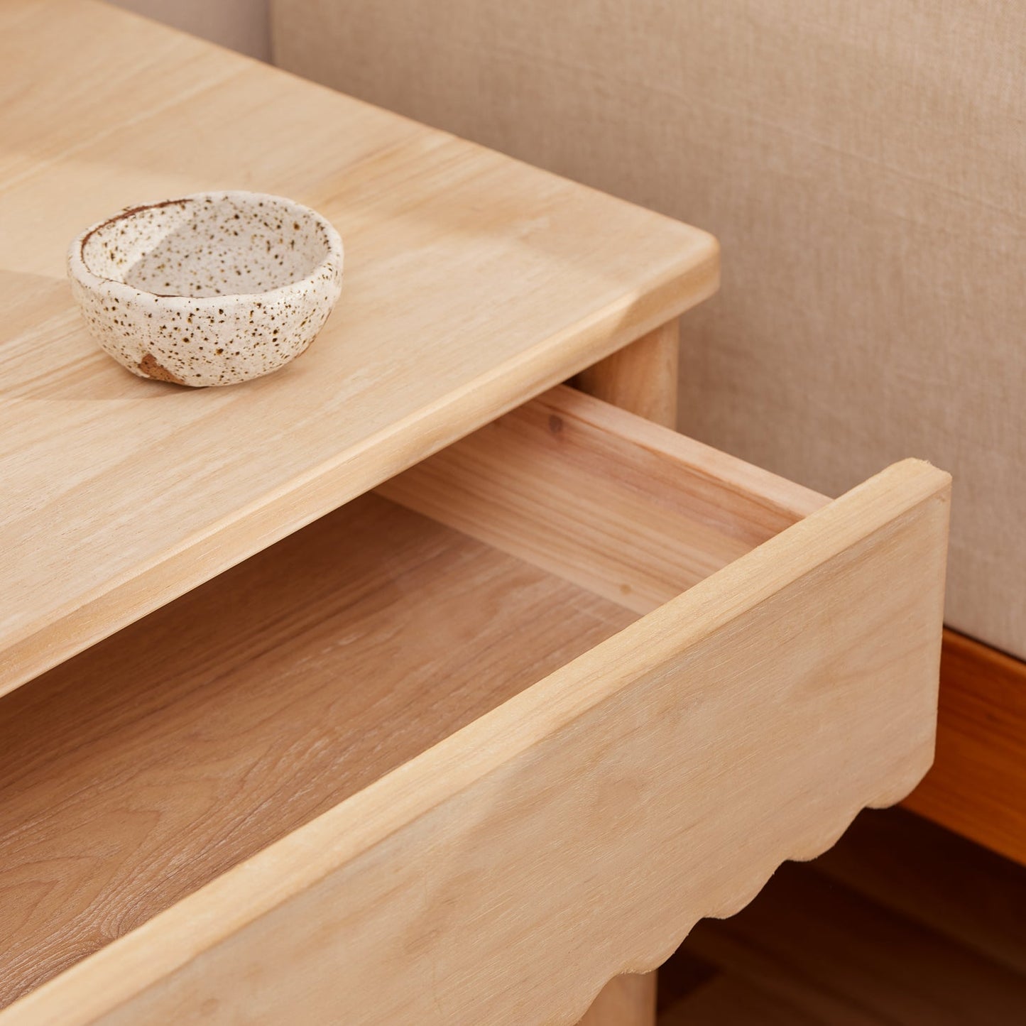 Darcy 1 Drawer Whitewash Bedside Table