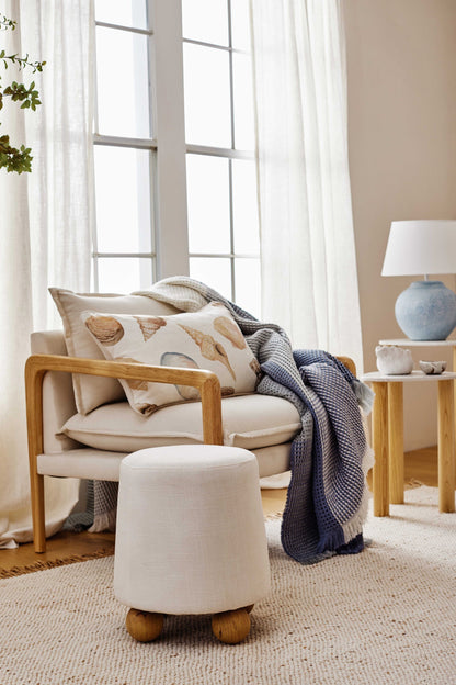 Sophie Off White Small Ottoman D37X44Cm