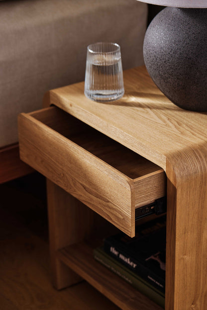 Nolan Oak Bedside Table 50X38X55Cm