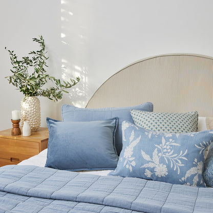 Bailey Light Blue Stonewash Coverlet Set