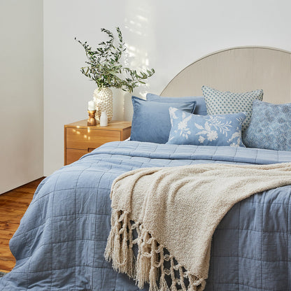 Bailey Light Blue Stonewash Coverlet Set