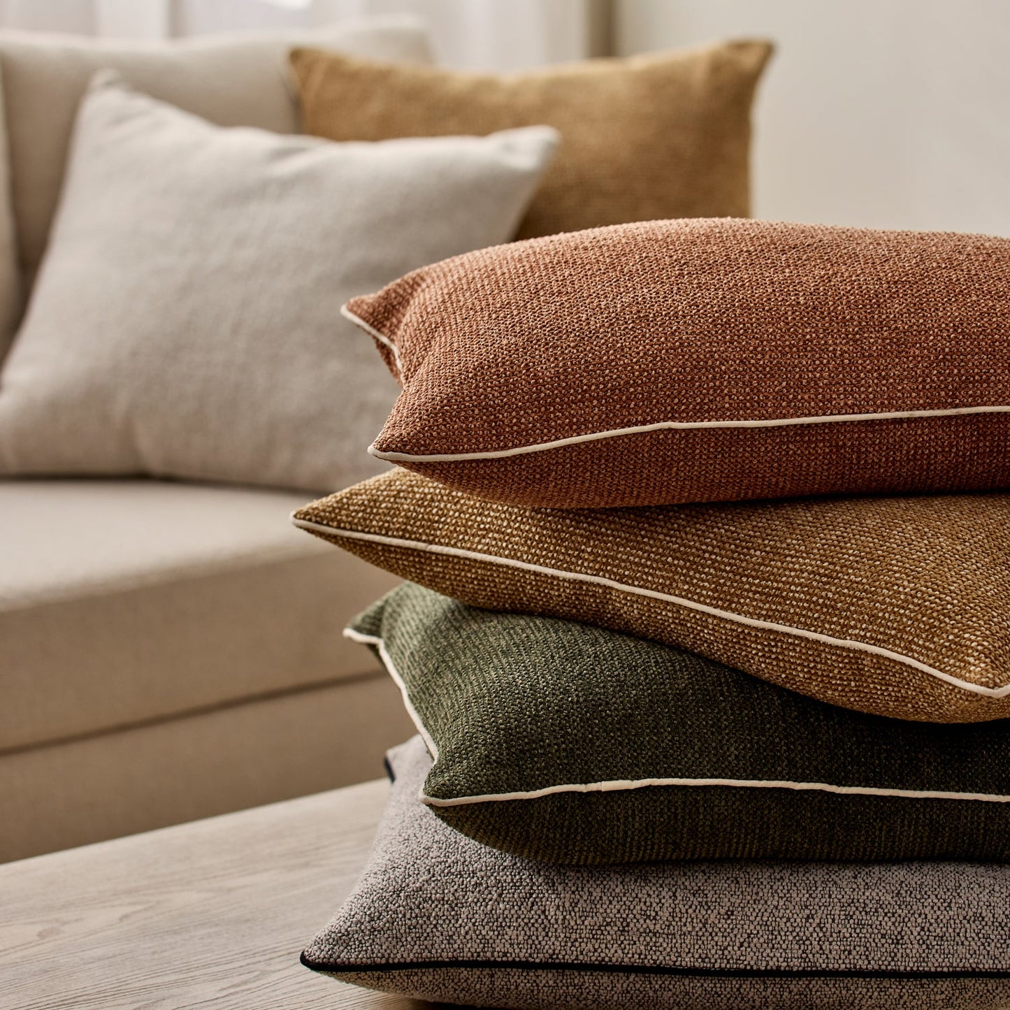 Casey Dark Green Textured Cushion 40X60Cm