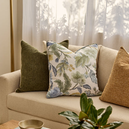 Casey Dark Green Textured Cushion 55Cm