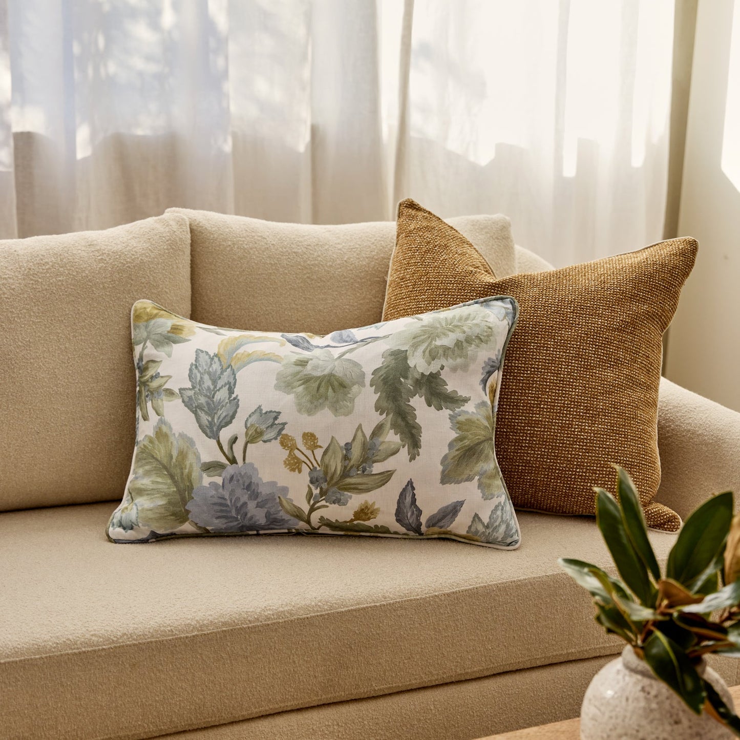 Charleston Blue/Green Cushion 40X60Cm