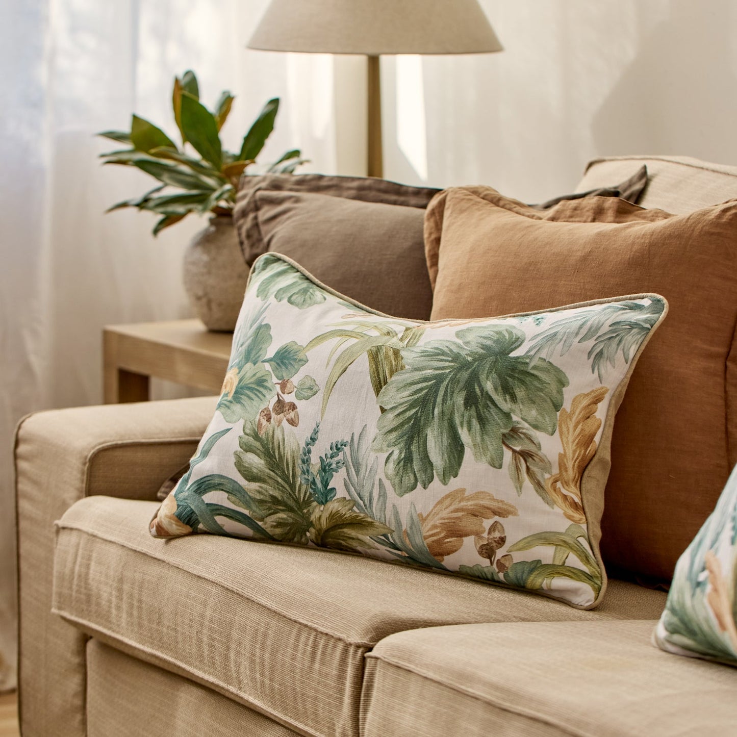 Oakfield Green Cushion 55Cm