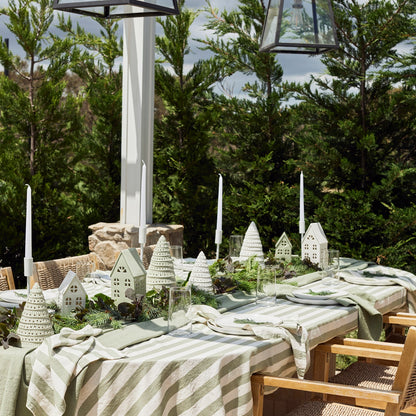 Estelle Green Stripe Tablecloth 150X230Cm