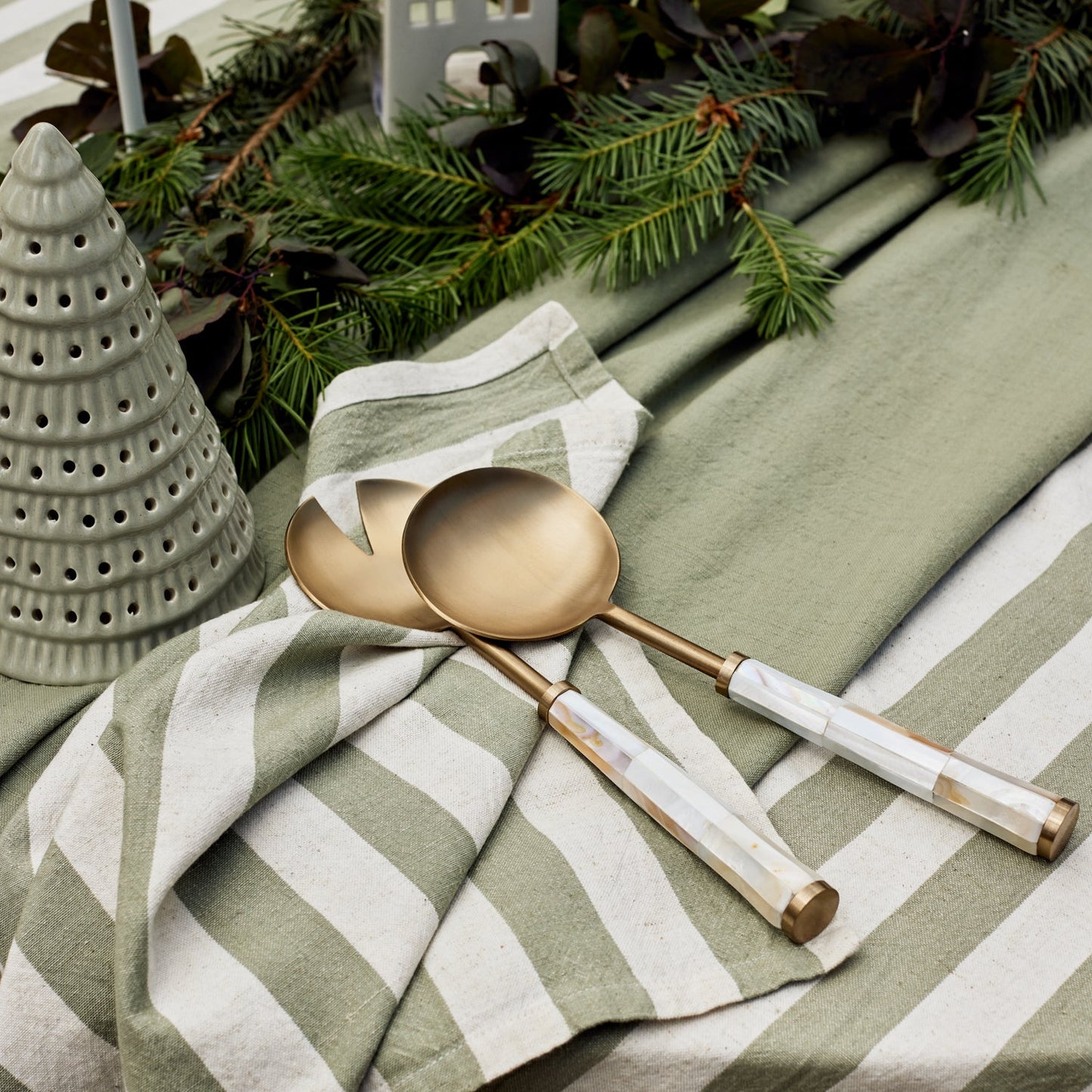 Joy Mother Of Pearl Salad Server Set 2