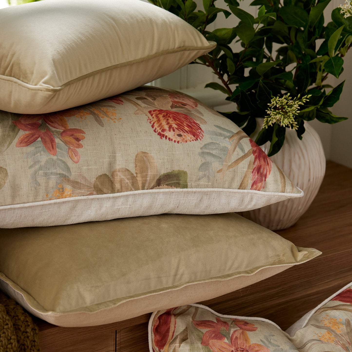 Mira Velvet Eucalyptus Cushion