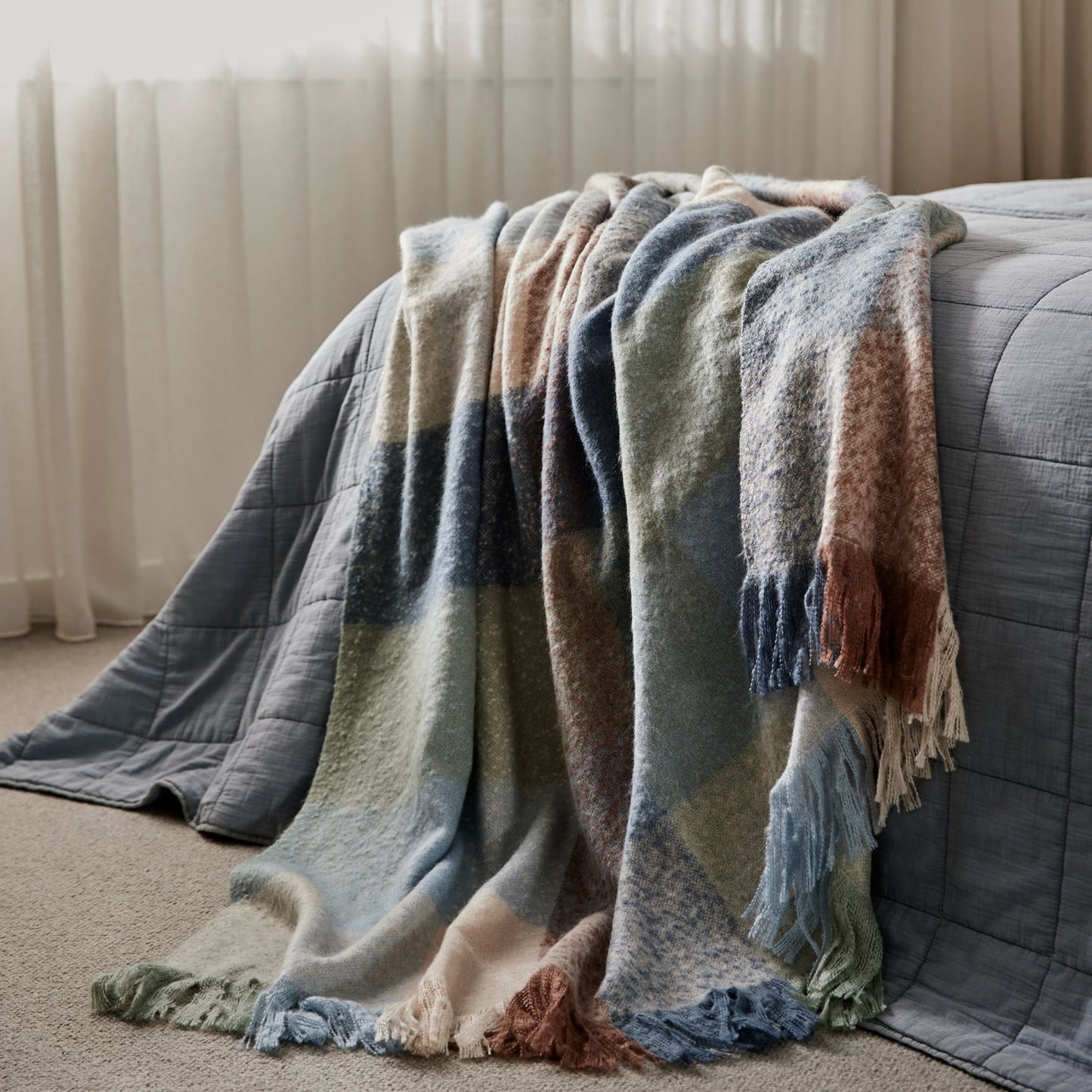 Dana Spruce Brushed Throw