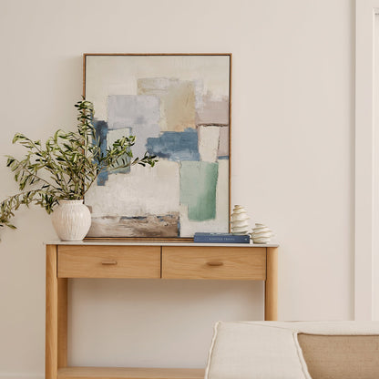 Jarah Blue/Green Rectangle Canvas