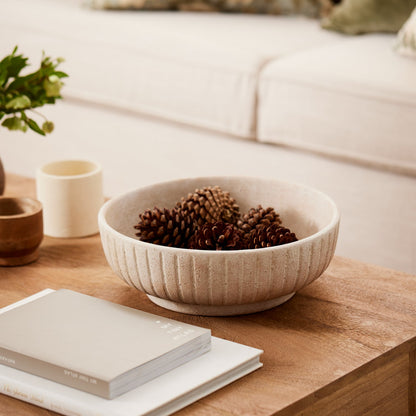 Cyrus Textured Natural Decorative Bowl