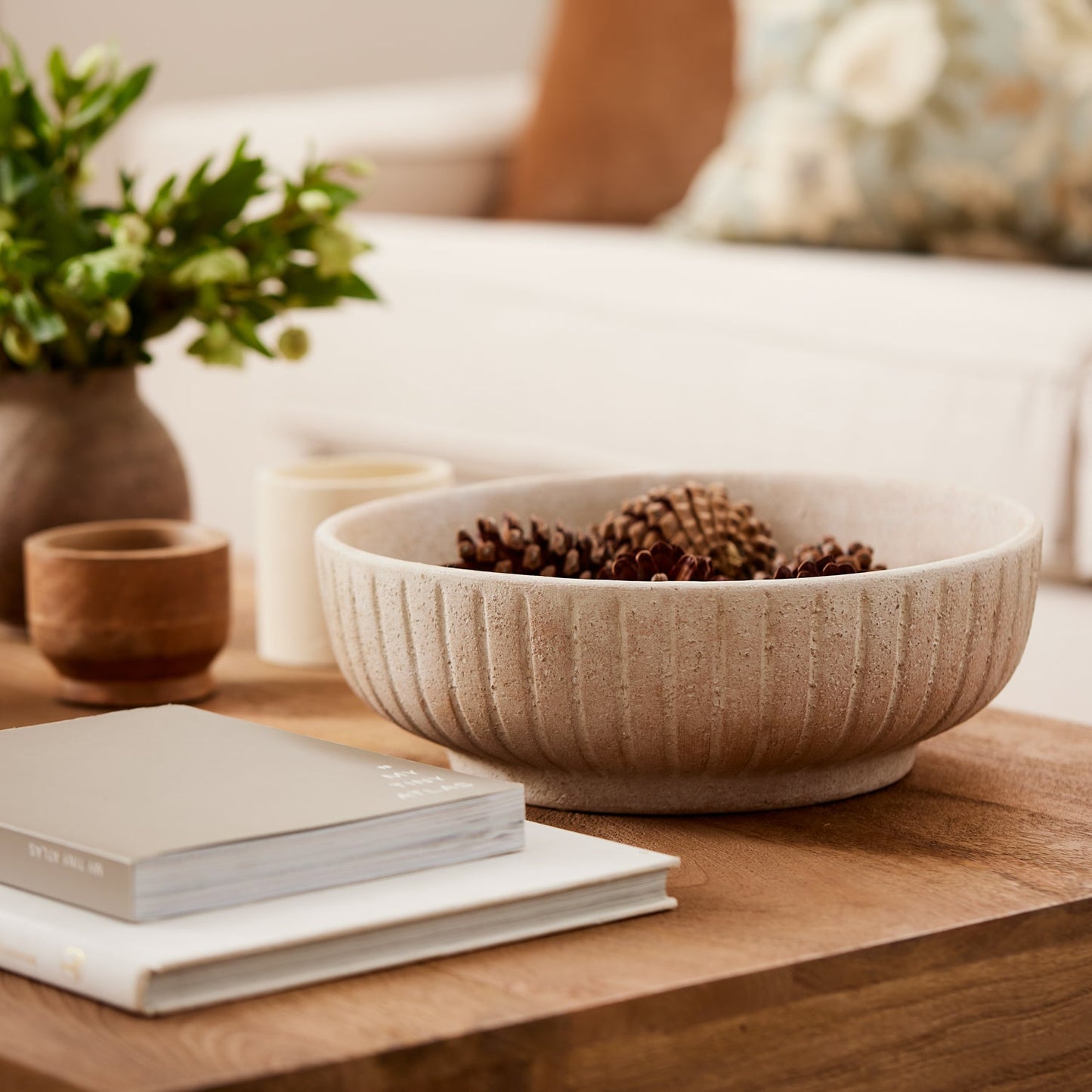 Cyrus Textured Natural Decorative Bowl