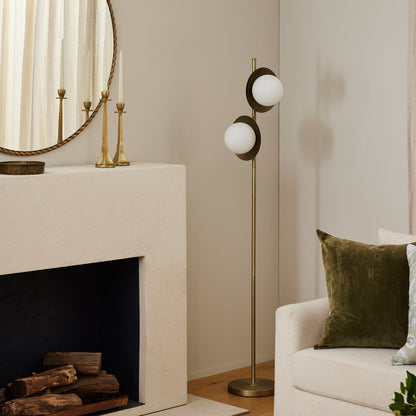 Marlow Antique Brass Floor Lamp