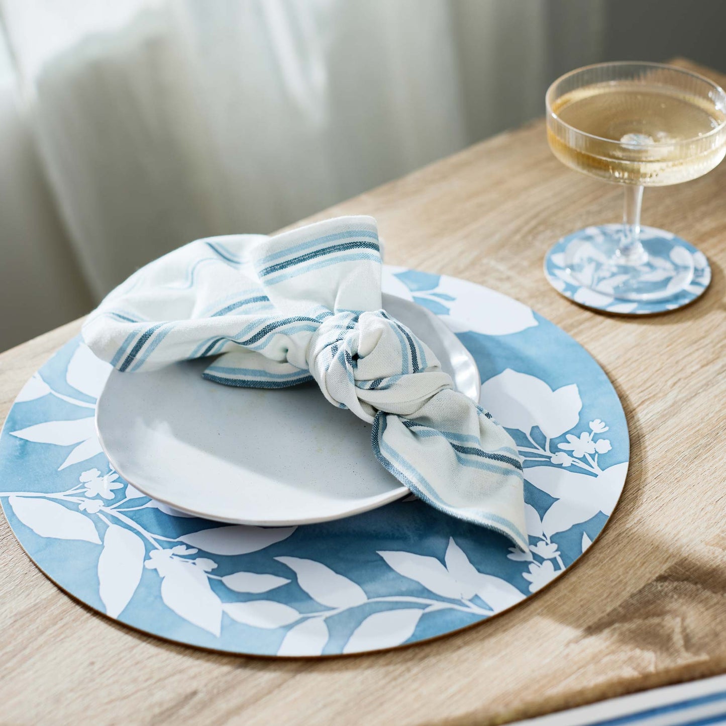 Capri Blue Round Coaster - Set Of 4