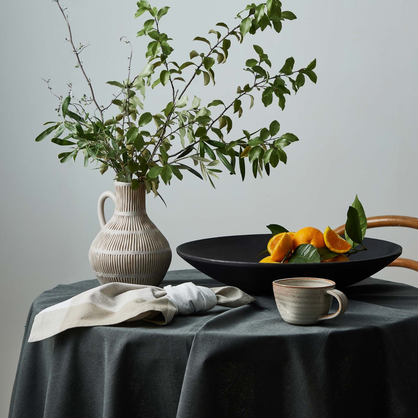 Jetty Dark Grey Tablecloth