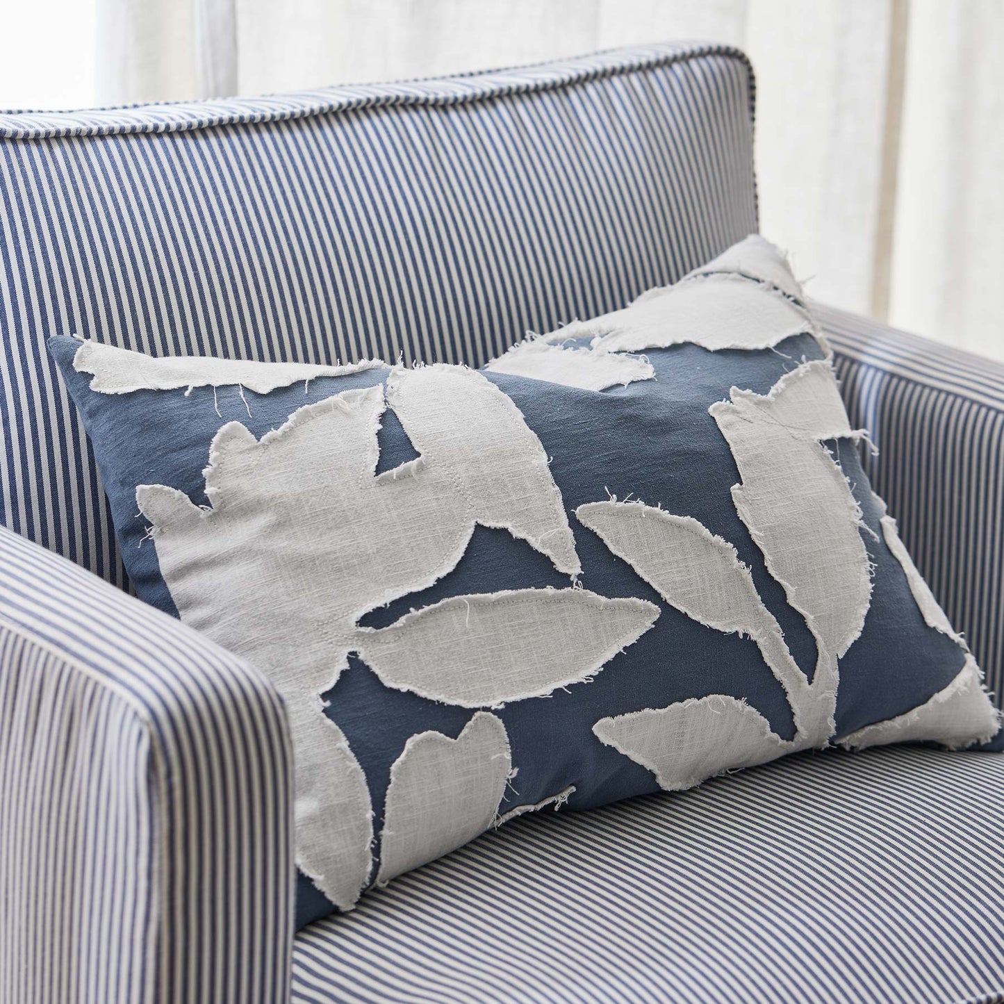 Morris Blue Stripe Occasional Chair