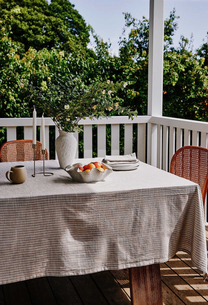 Bowral Neutral Stripe Apron + Glove Set