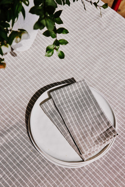 Bowral Neutral Stripe Apron + Glove Set