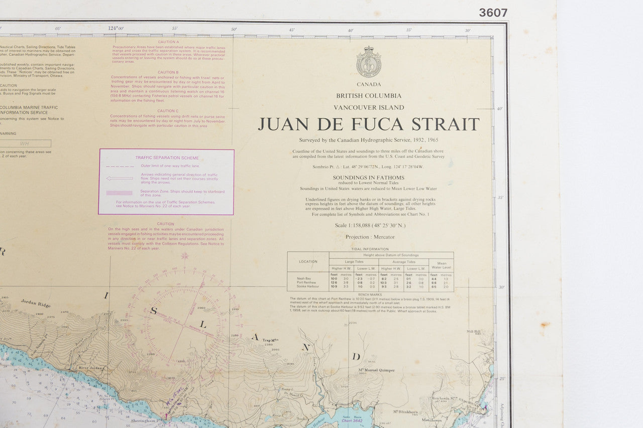 Canada - Juan De Fuca Chart/Map