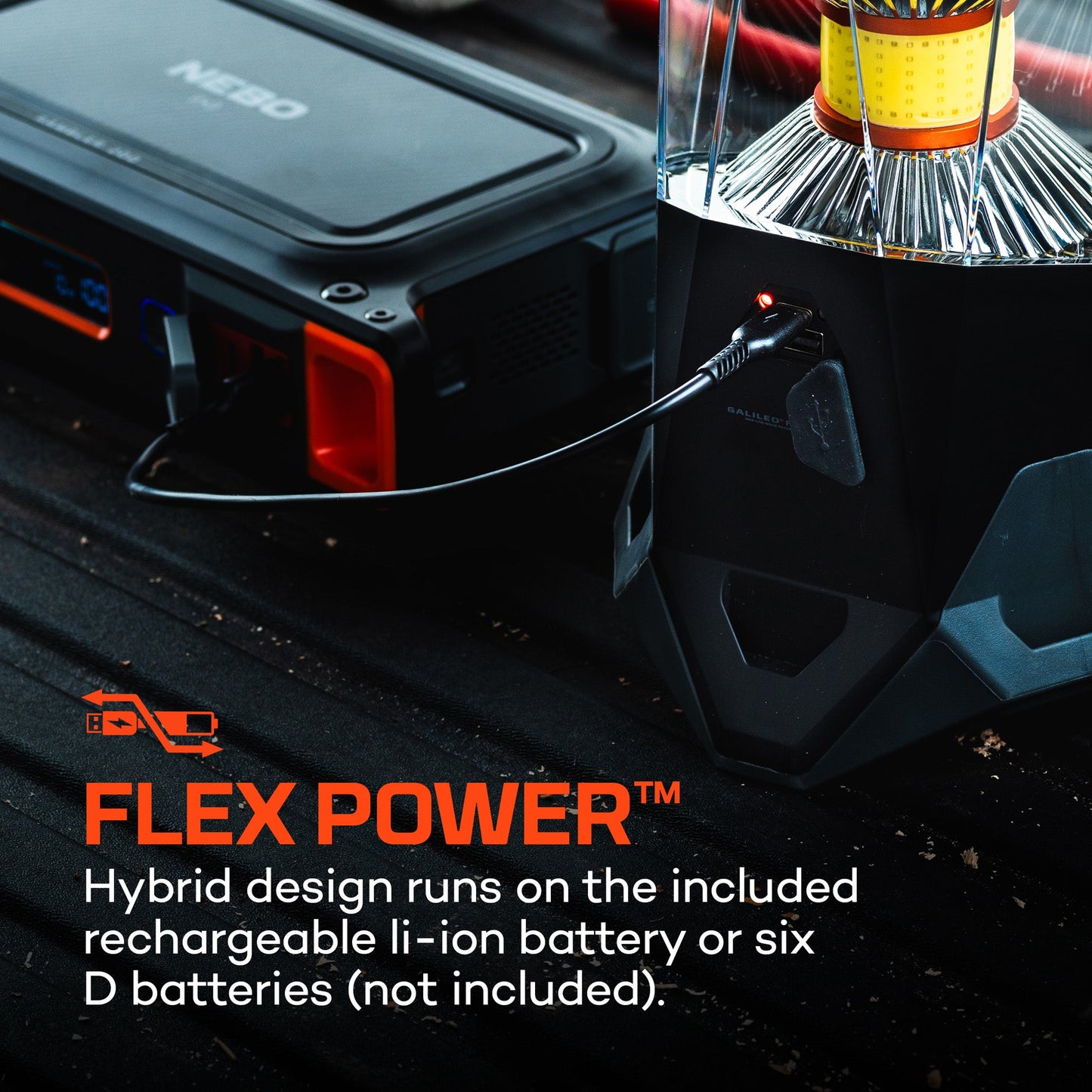 Galileo™ 1600 Flex, Rechargeable Lantern + Power Bank