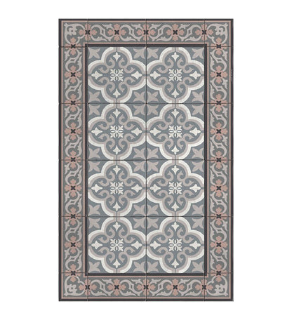 Noel Snowflake Concrete vinyl rug packshot