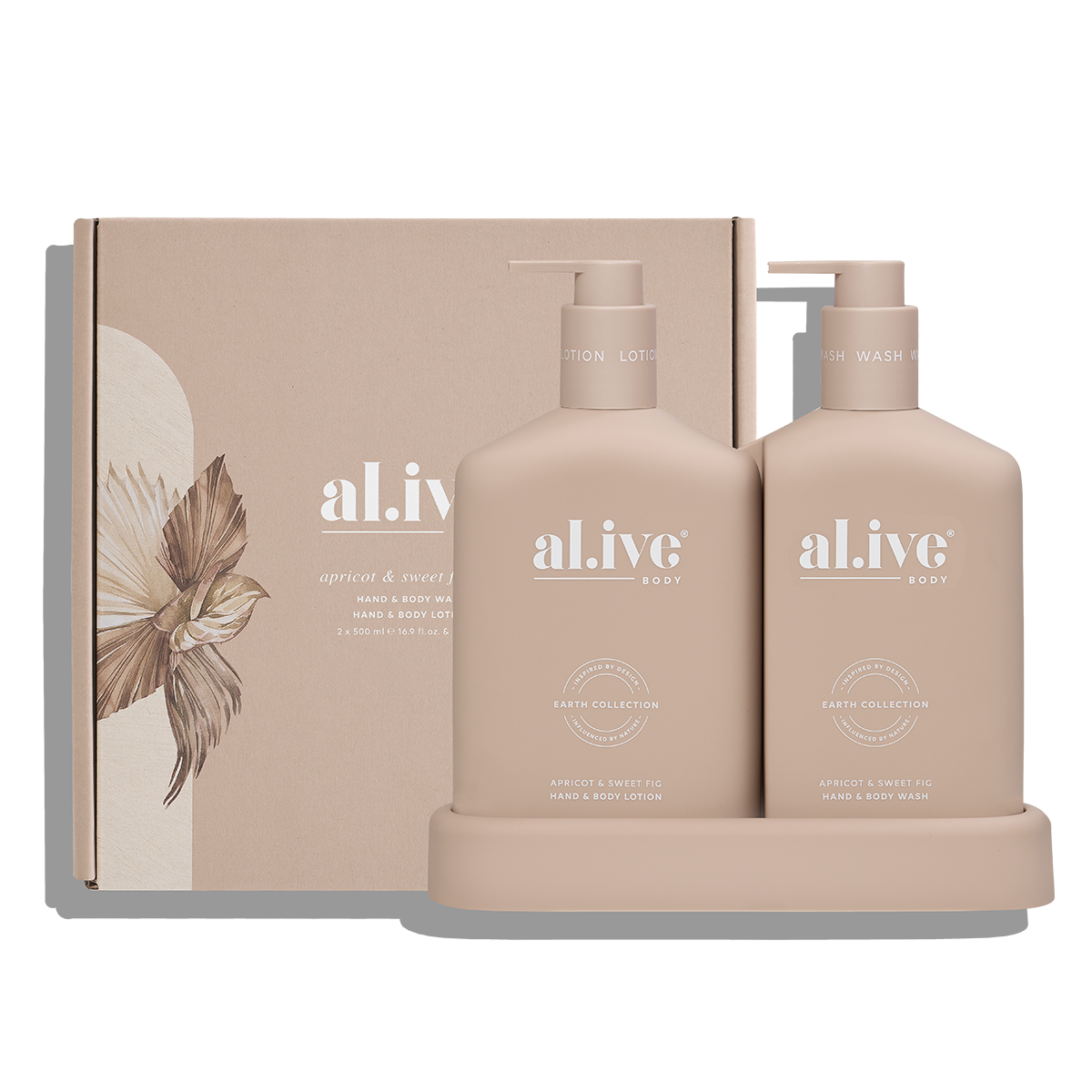 Alive Body Wash & Lotion Duo + Tray Apricot & Sweet Fig main product image