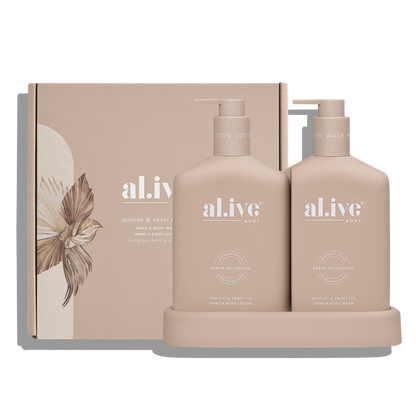 Alive Body Wash & Lotion Duo + Tray Apricot & Sweet Fig main product image